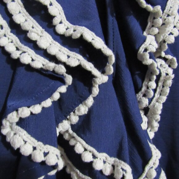 Heart Soul Junior's Sz Medium Cap Sleeve Ruffle Neck Blouse - Picture 6 of 9